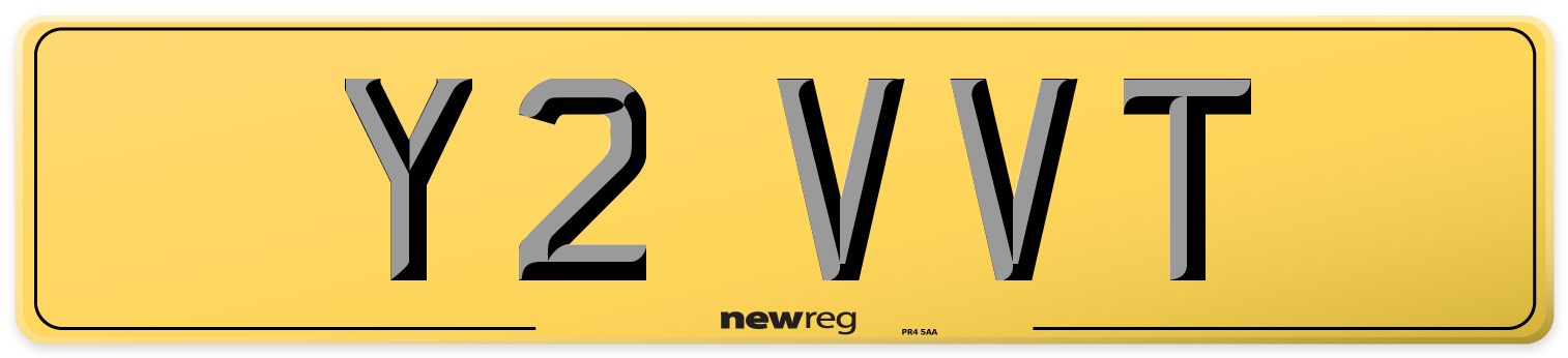 Y2 VVT Rear Number Plate