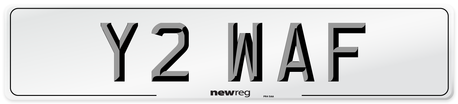 Y2 WAF Front Number Plate