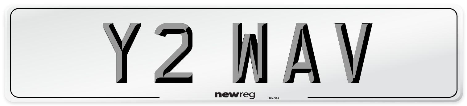Y2 WAV Front Number Plate
