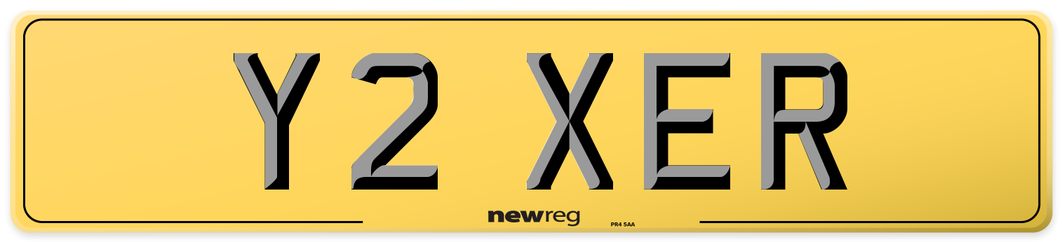 Y2 XER Rear Number Plate