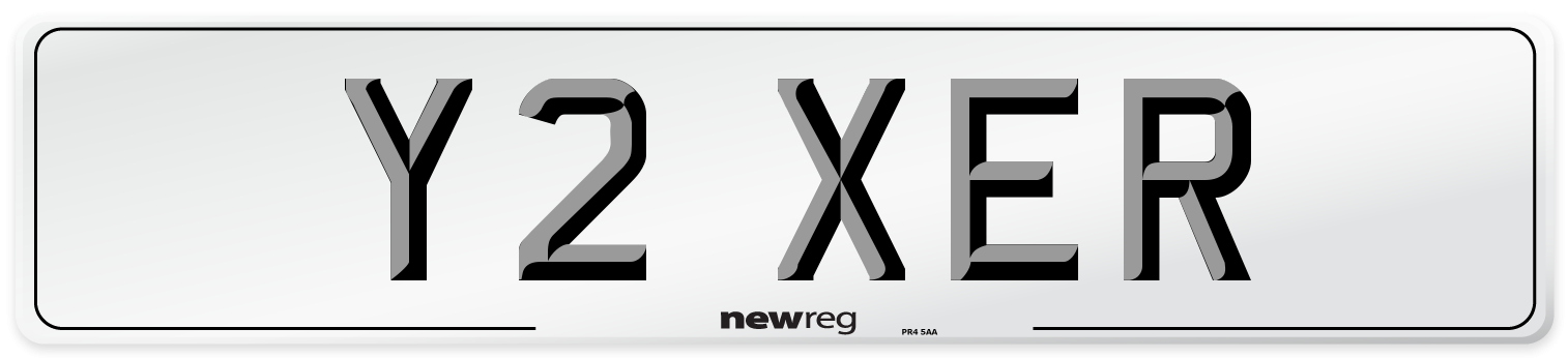 Y2 XER Front Number Plate