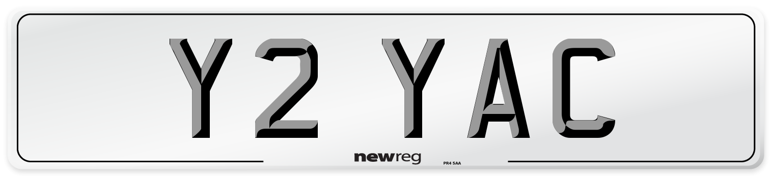 Y2 YAC Front Number Plate