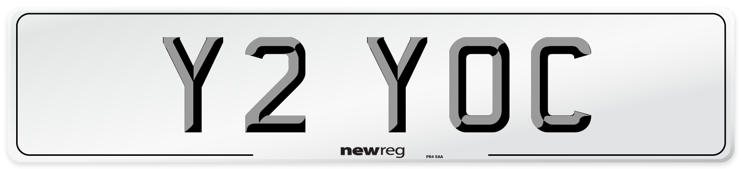 Y2 YOC Front Number Plate