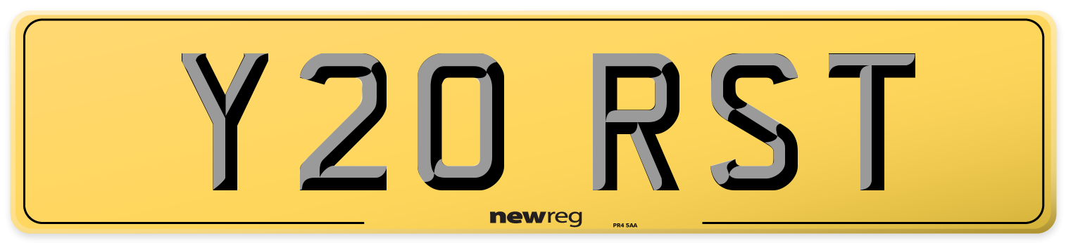 Y20 RST Rear Number Plate