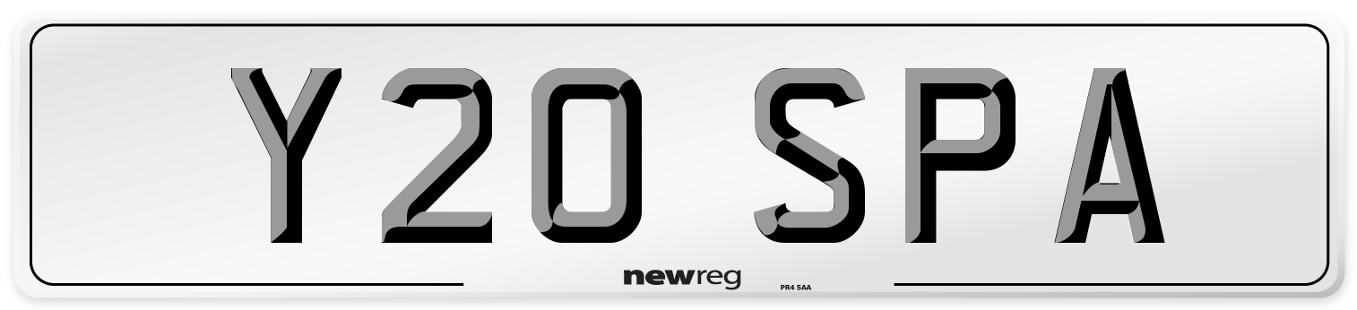 Y20 SPA Front Number Plate