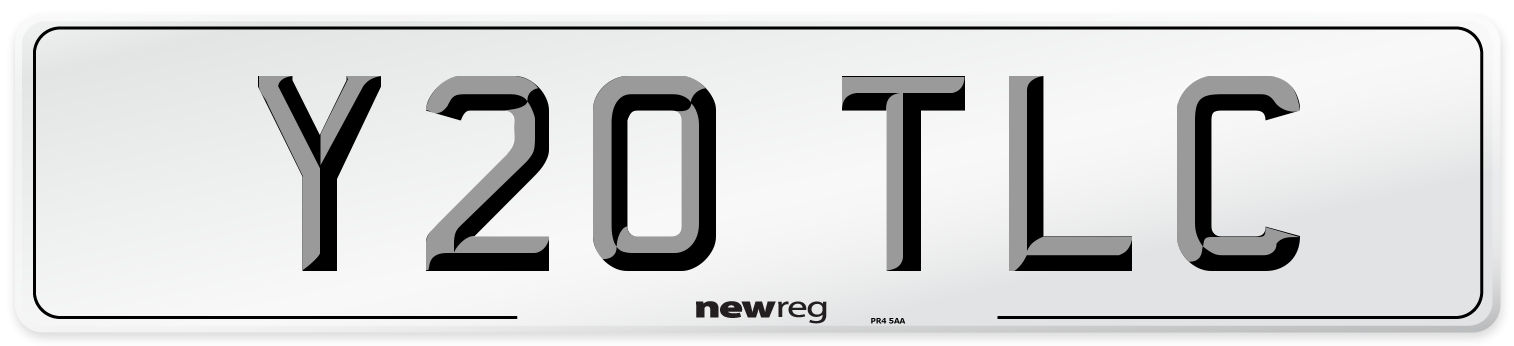 Y20 TLC Front Number Plate