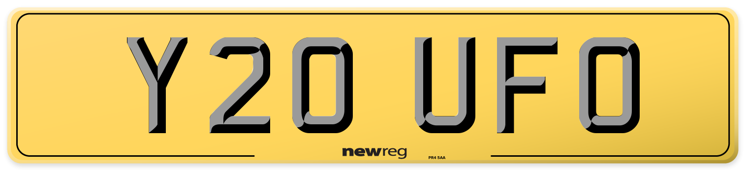 Y20 UFO Rear Number Plate