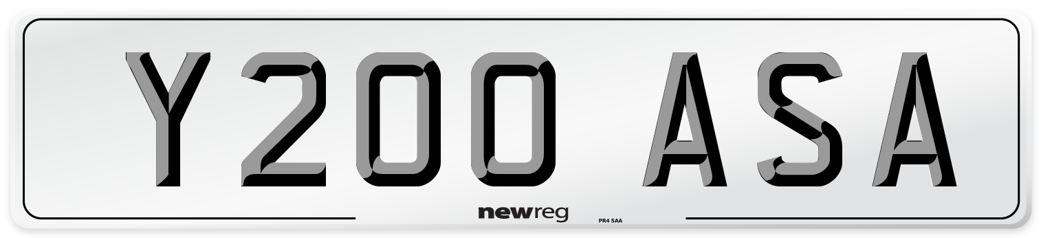 Y200 ASA Front Number Plate