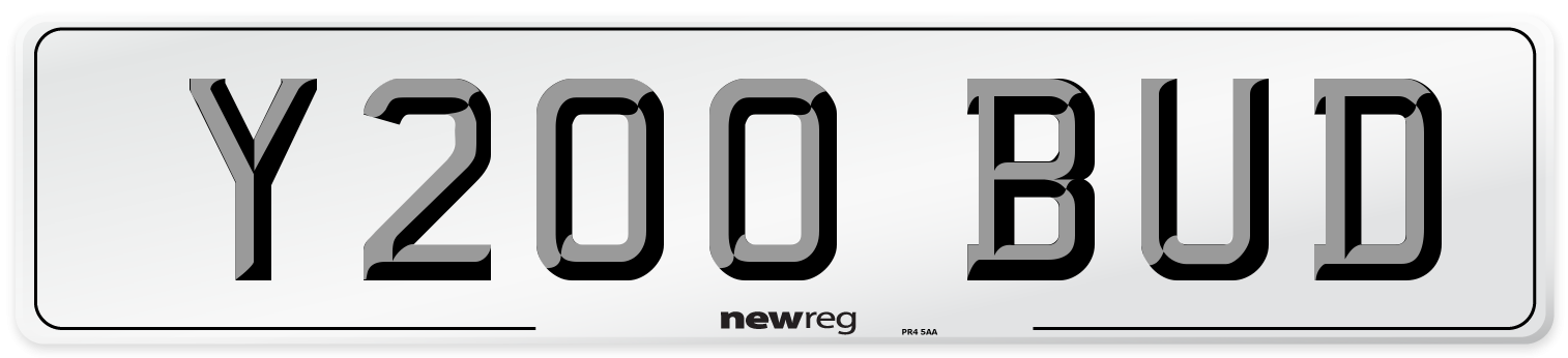 Y200 BUD Front Number Plate