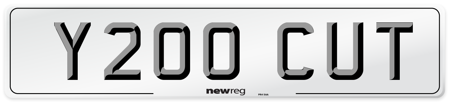 Y200 CUT Front Number Plate