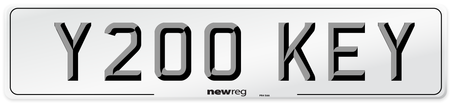 Y200 KEY Front Number Plate