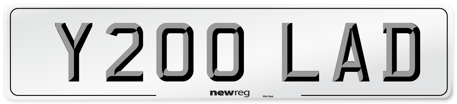 Y200 LAD Front Number Plate