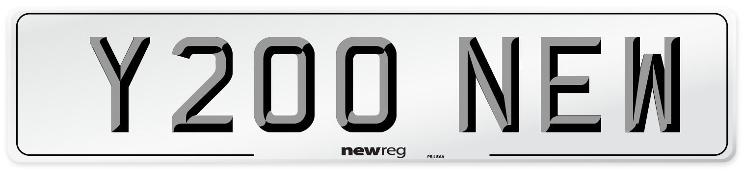 Y200 NEW Front Number Plate