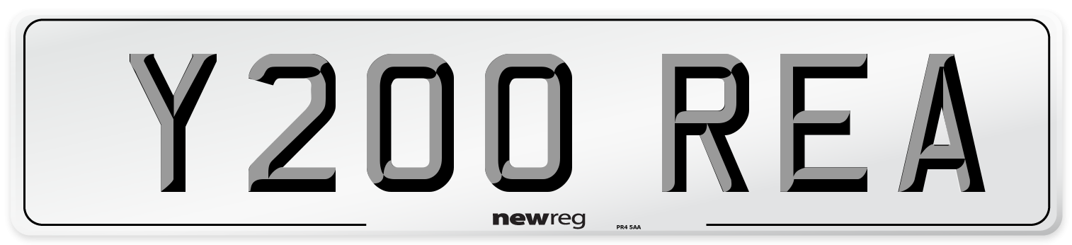 Y200 REA Front Number Plate
