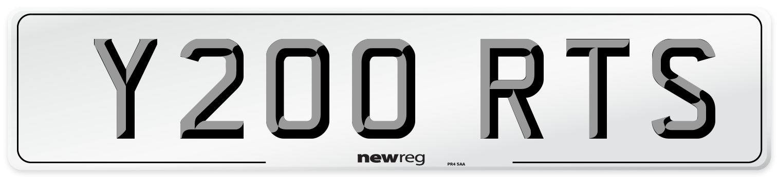 Y200 RTS Front Number Plate