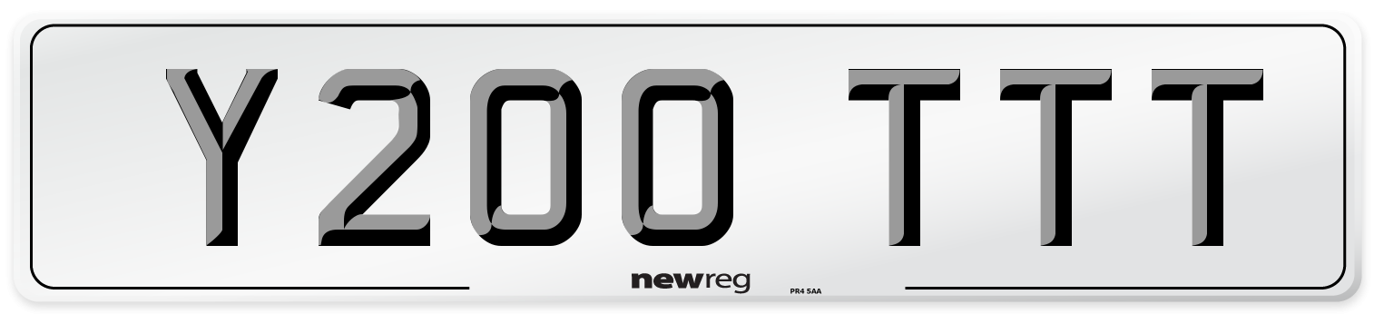 Y200 TTT Front Number Plate