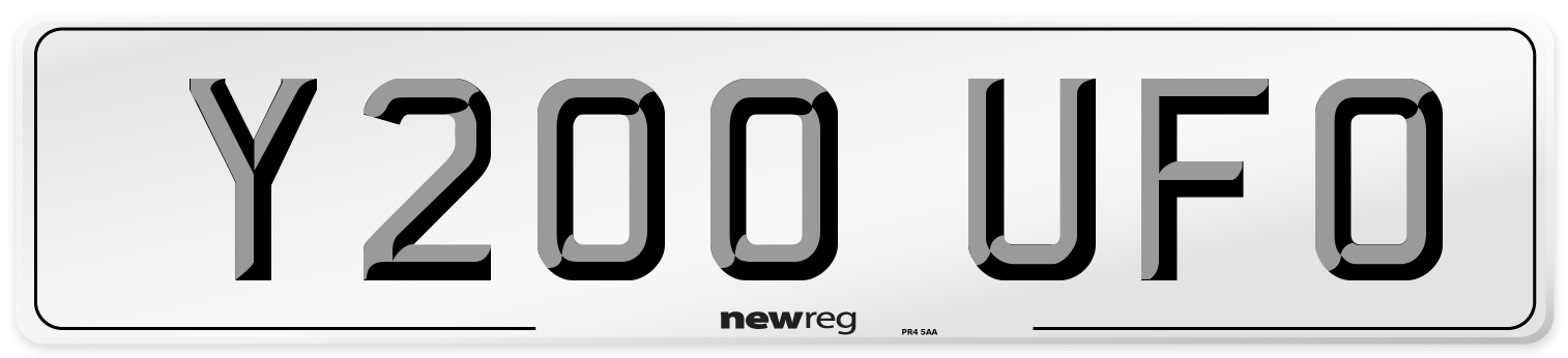Y200 UFO Front Number Plate