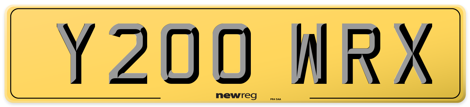 Y200 WRX Rear Number Plate
