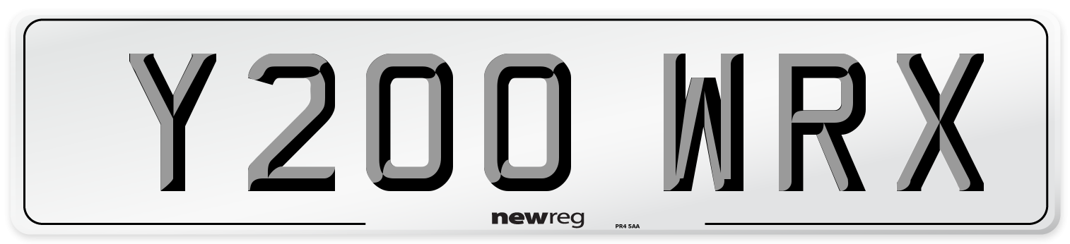 Y200 WRX Front Number Plate