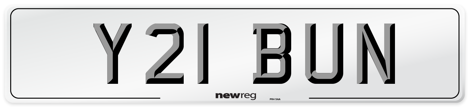 Y21 BUN Front Number Plate