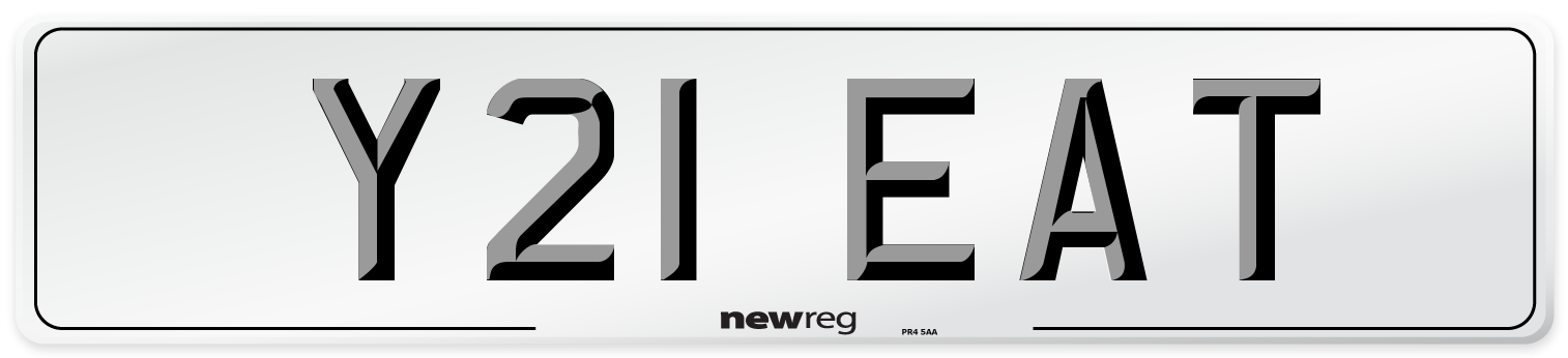 Y21 EAT Front Number Plate