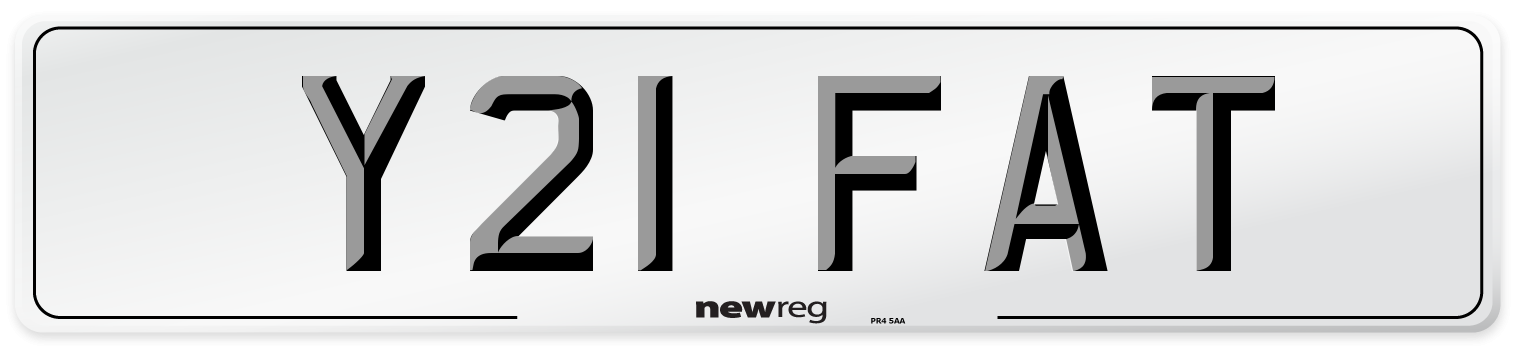 Y21 FAT Front Number Plate