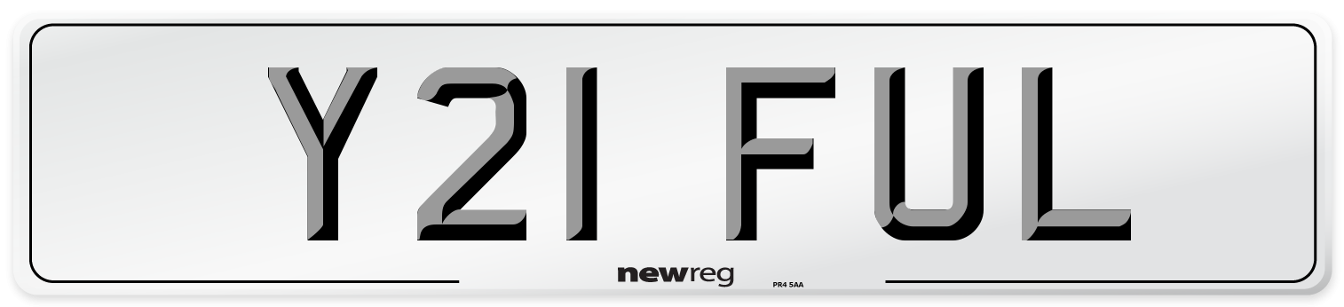 Y21 FUL Front Number Plate