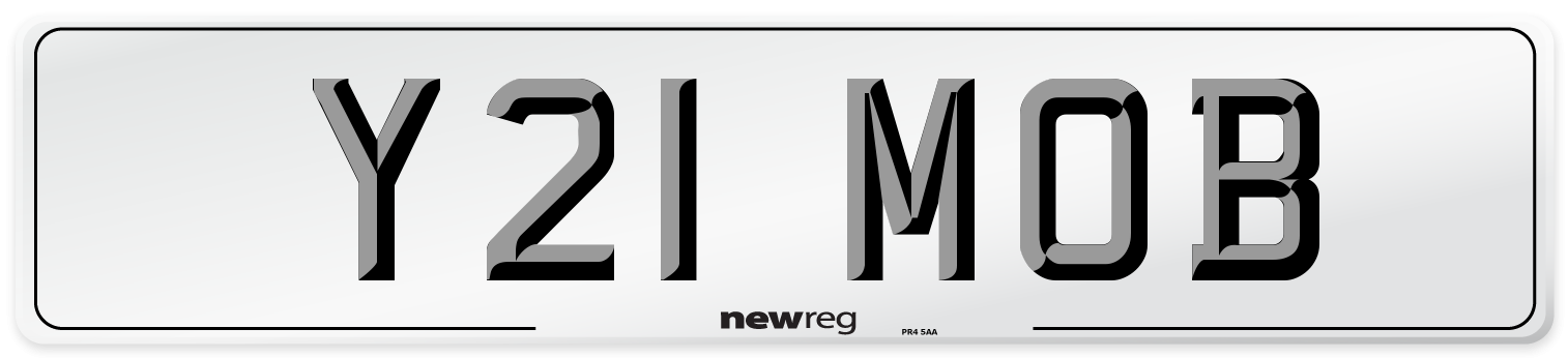 Y21 MOB Front Number Plate