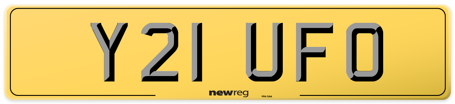Y21 UFO Rear Number Plate