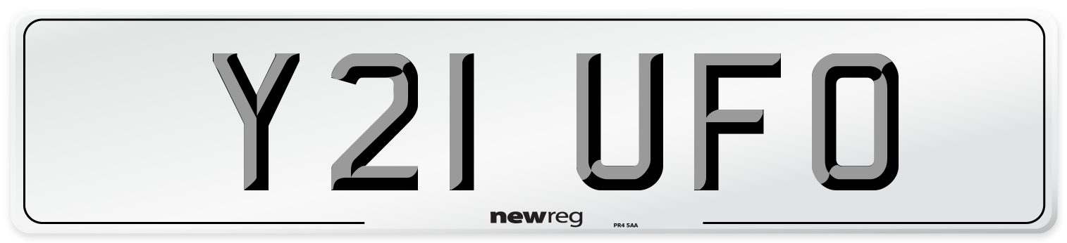 Y21 UFO Front Number Plate