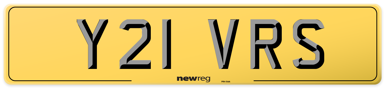 Y21 VRS Rear Number Plate