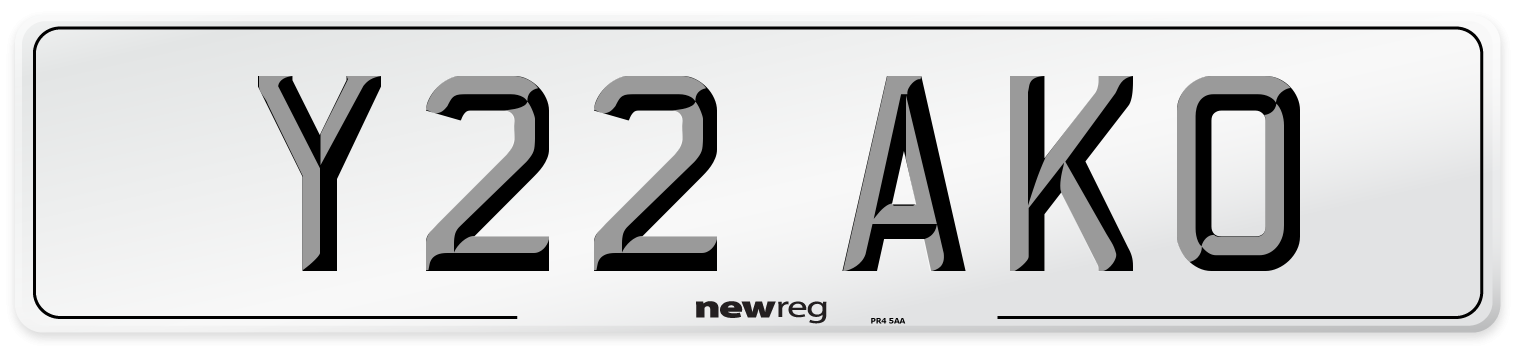 Y22 AKO Front Number Plate
