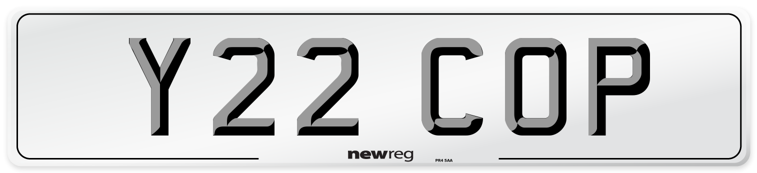 Y22 COP Front Number Plate