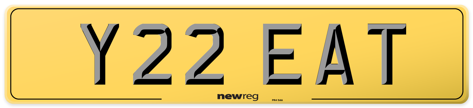 Y22 EAT Rear Number Plate