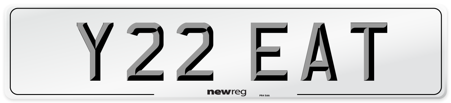 Y22 EAT Front Number Plate
