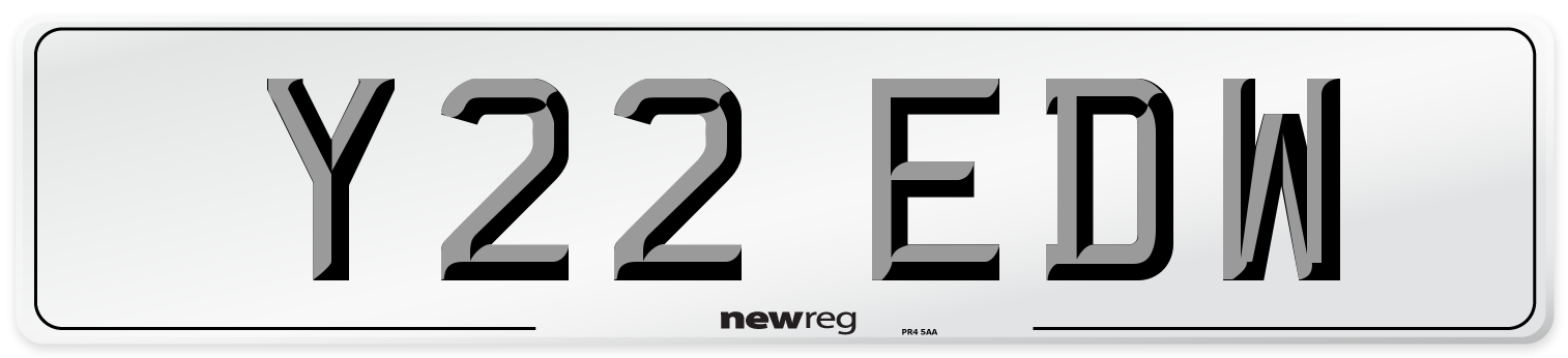 Y22 EDW Front Number Plate