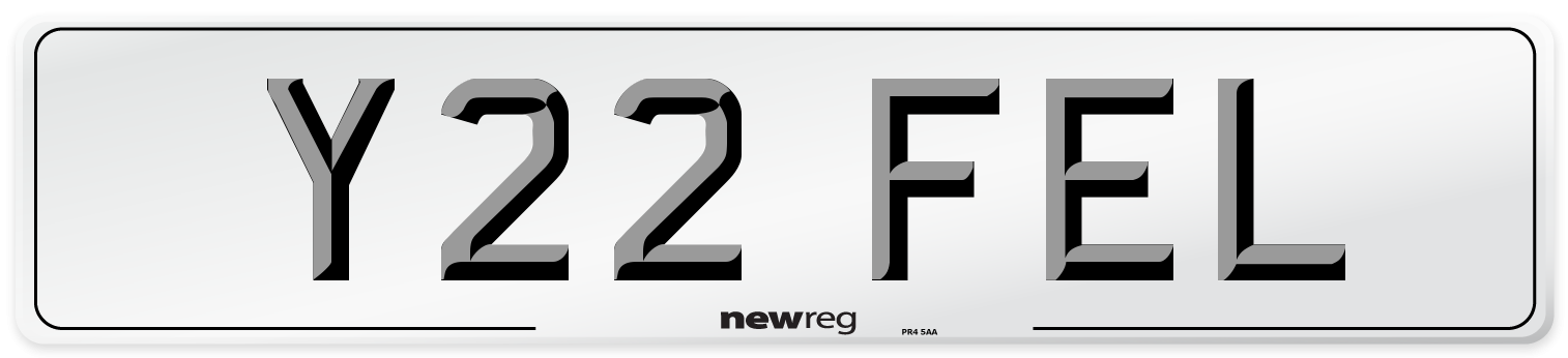 Y22 FEL Front Number Plate