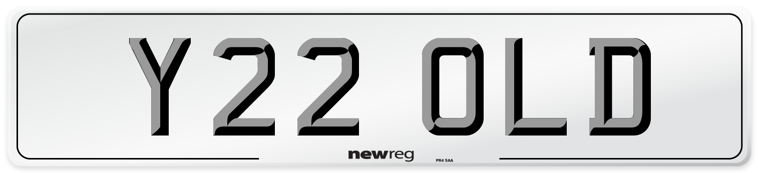 Y22 OLD Front Number Plate