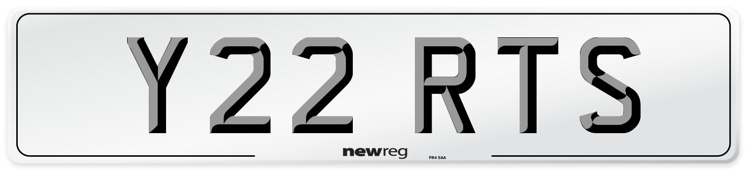 Y22 RTS Front Number Plate