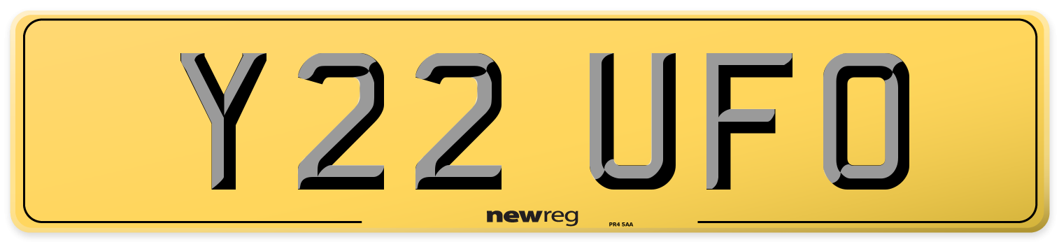 Y22 UFO Rear Number Plate