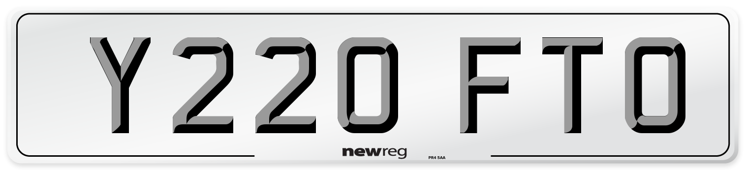 Y220 FTO Front Number Plate