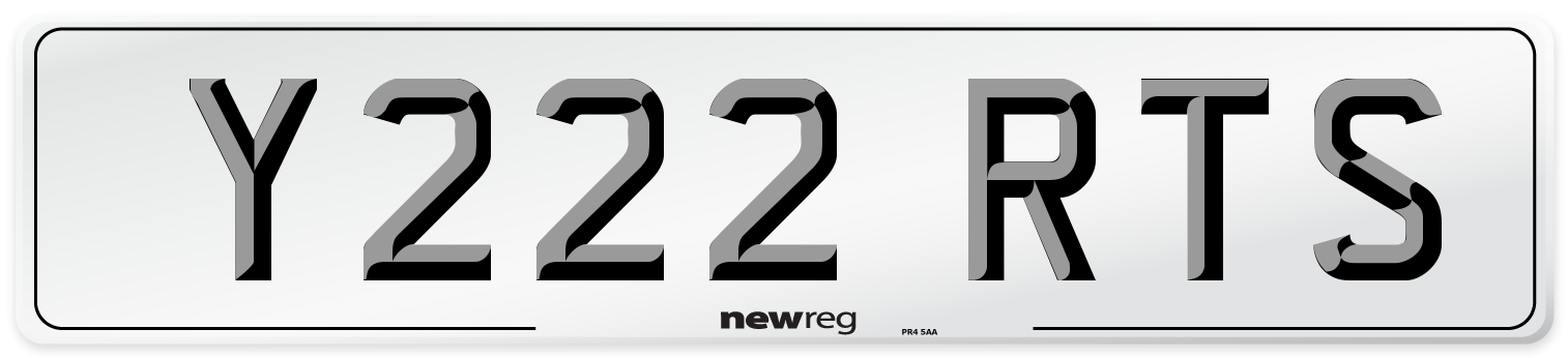 Y222 RTS Front Number Plate