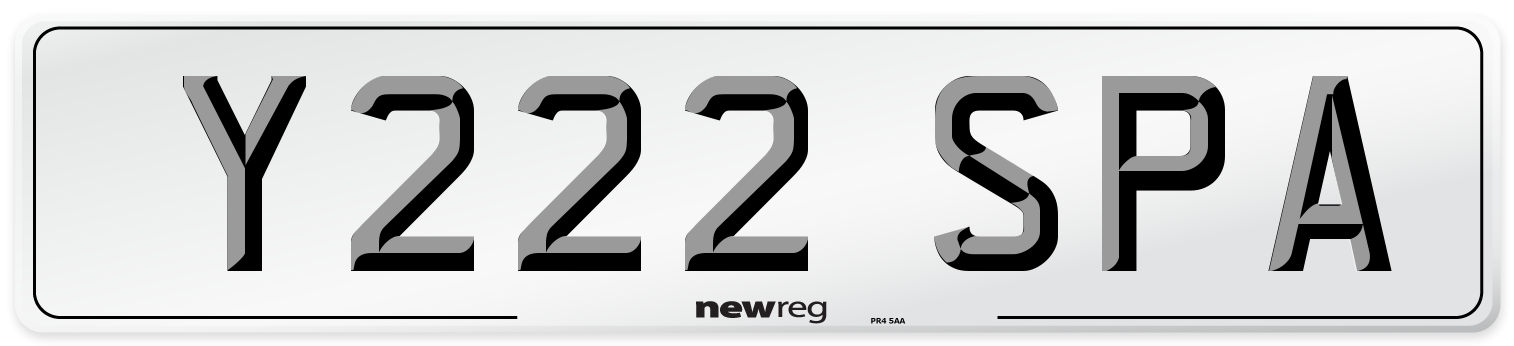 Y222 SPA Front Number Plate
