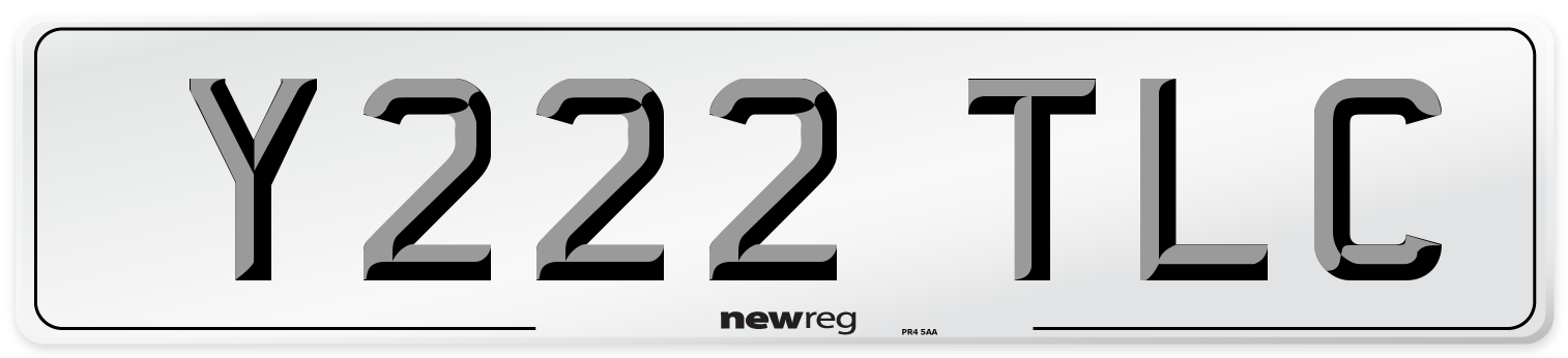 Y222 TLC Front Number Plate