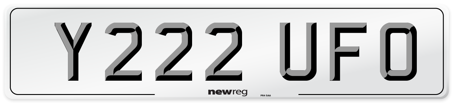 Y222 UFO Front Number Plate
