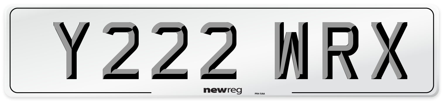 Y222 WRX Front Number Plate