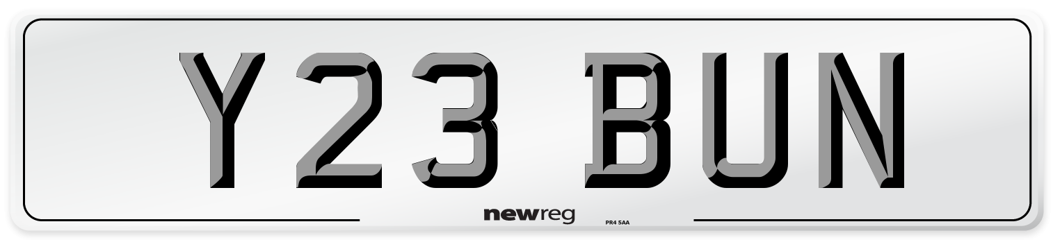 Y23 BUN Front Number Plate