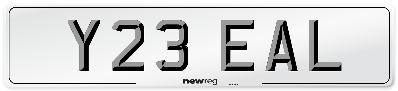 Y23 EAL Front Number Plate