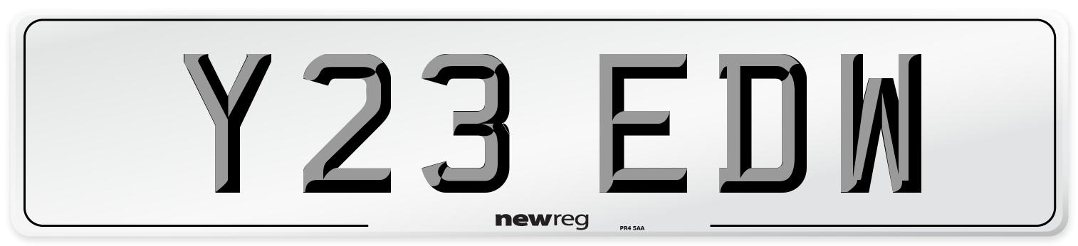 Y23 EDW Front Number Plate