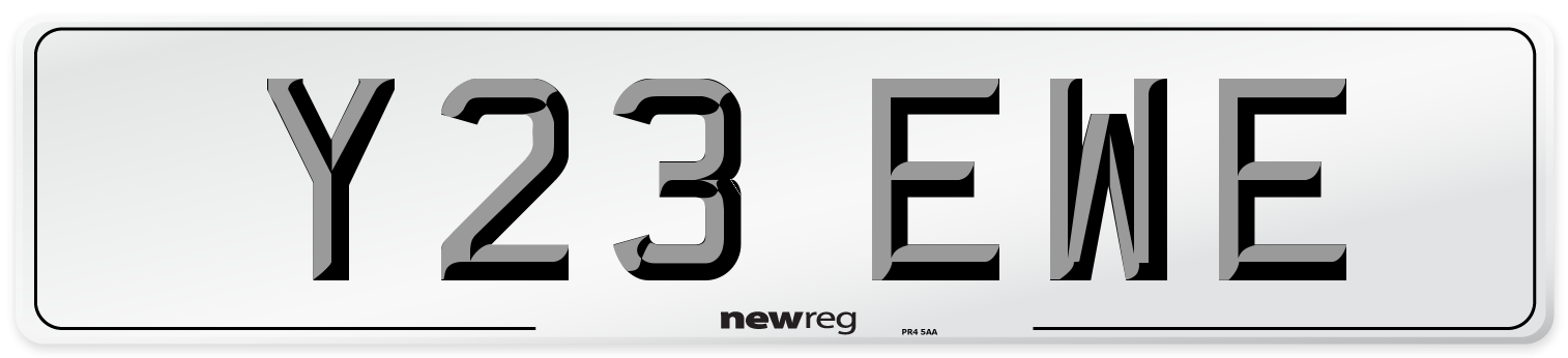 Y23 EWE Front Number Plate